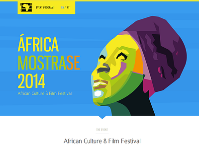 AFM website africa blue festival film mobile responsive yellow
