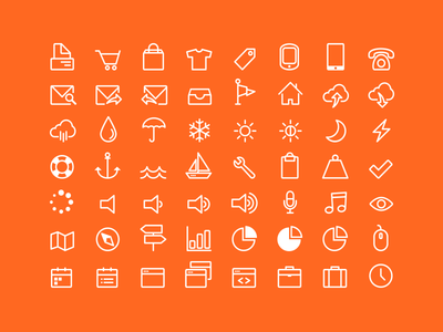 Icons font freebie icon-works icons orange