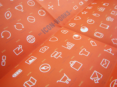 Icon-Works.com font free icon works icons orange poster
