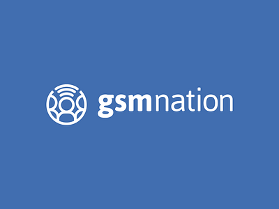 Gsm Nation logo blue circle gsm logo nation people wave white