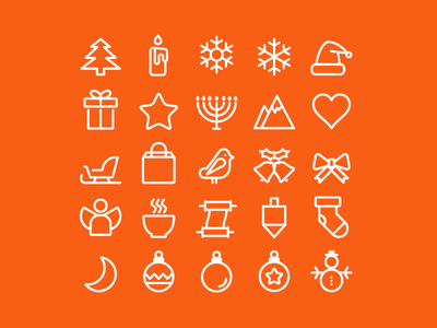 Holidays Set font free freebie holidays icon-works icons