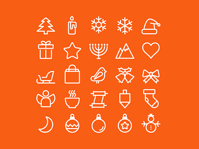 Holidays Set font free freebie holidays icon works icons