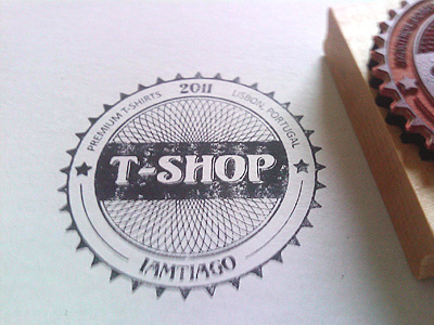 Stamp logo packaging stamp t shirt vintage
