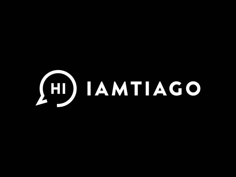 New personal logo animation black hi iamtiago logo personal white yellow