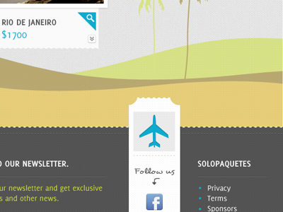 Solopaquetes airplane beach footer paquetes solo paquetes texturerized travel