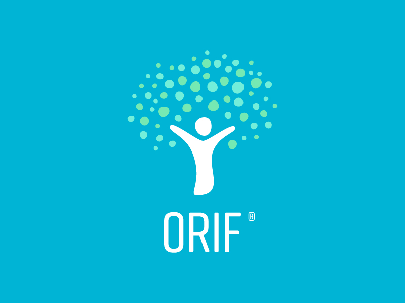ORIF logo blue branding green health human logo medical motion orif orthopedic tree