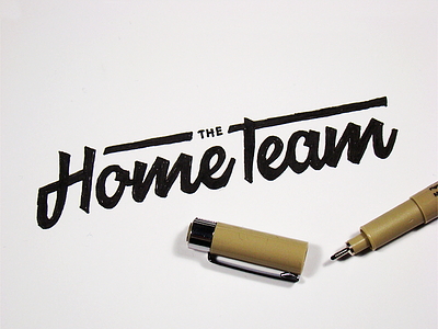 Early Sketches handwritten hometeam lettering logo logotype sketch wordmark