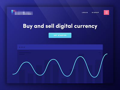 Landing Page (Wip) bitcoin blue coin currency dark digital graphic homepage landing page