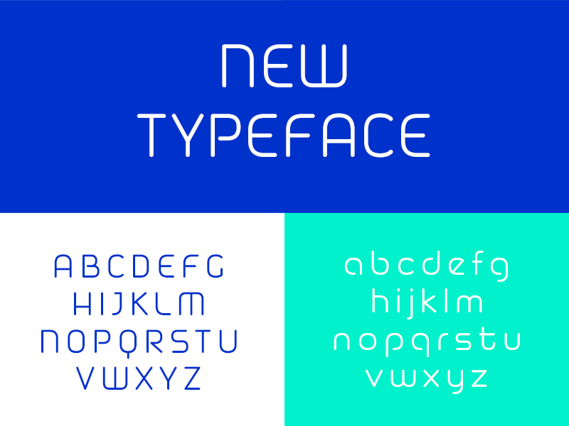 New Typeface blue font green letters portugal type typeface typografy white