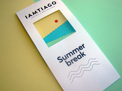 Summer Break - Postcard beach blue break green iamtiago postcard print red summer sunny vacations yellow