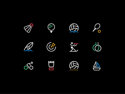 Sports icons animation animation graphic design icons iconset motion graphics sport sporticons sports sportsbook ui