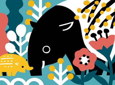 Tapirus animals illustration tapirus