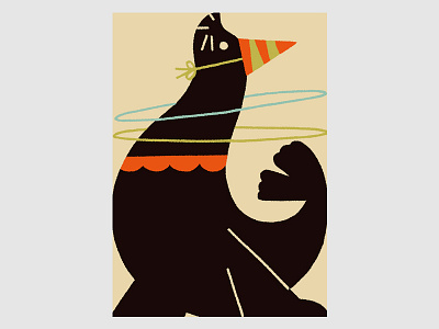 Circus (Sea Lion) animals circus illustration sealion