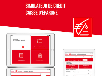 credit simulator for the banck Caisse d'épargne design ui webdesign