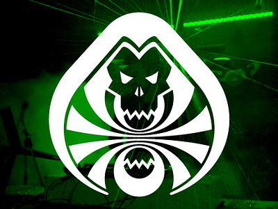 Hierophonik DJ Logo design digital dj logo edm electronic logo music skull vector