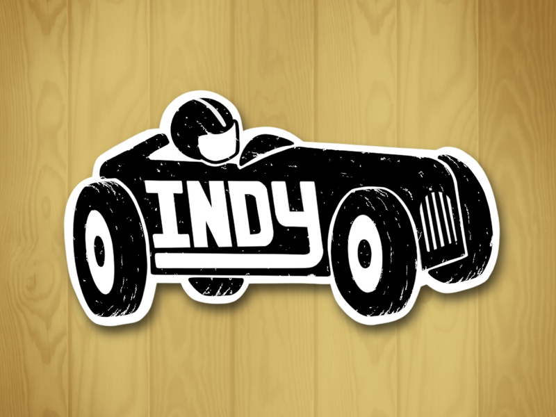 Indy Car Sticker indy car car race car indianapolis indiana indy stickers sticker