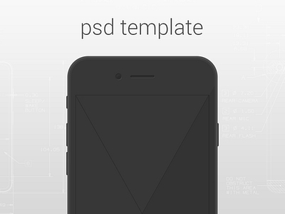 Simple iPhone 6 Template iphone 6 psd simple template