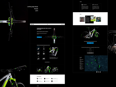 Landing page for Bicycle bicycle landing page landing page design landing pages web webdesign