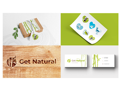 Get natural branding business card design eco illustration logo design natural packaging