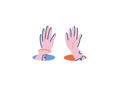 Hive five \ (•◡•) / after effects animation character fingers five hand hive five icon illustration loop stroke tatto ui vector