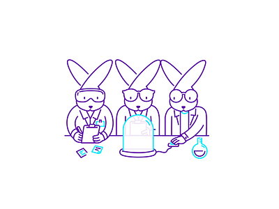 Rabbits animation after effects aftereffects animation bunny character design sprint json lab loop lottie lottiefiles motion sprint stroke