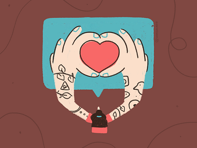 Positive comments comment concept heart illustration illustrator keep kyles brush love photoshop said tatto tell woman