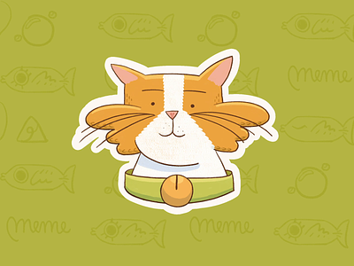 Meme simple smile ae after effects animation cat character cute emoji gif illustration loop lottiel motion stroke
