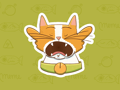 Meme pack stickers 3 ae after effects animation cat character cute emoji gif illustration loop motion procreate sticker stroke