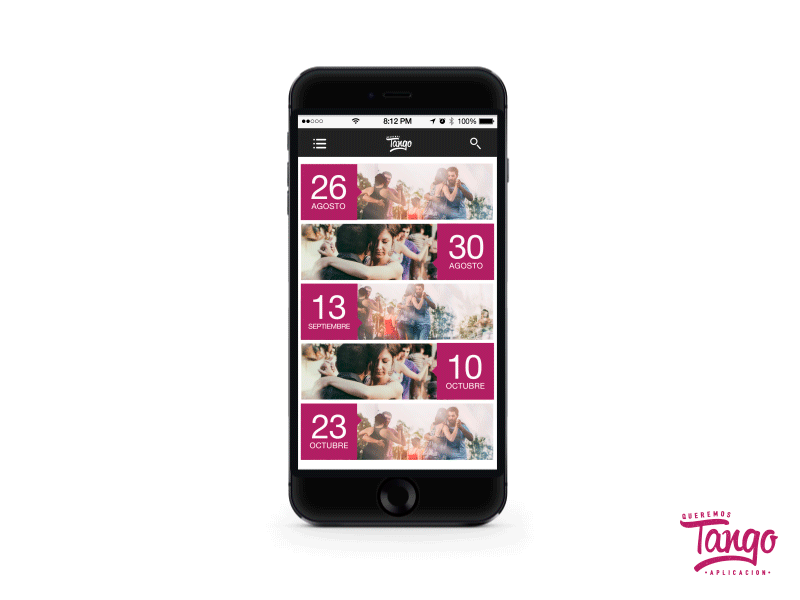 Queremos tango - app after animation app design effects gif iphone tango ui ux