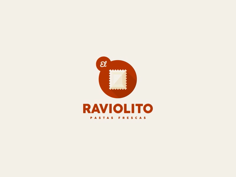 "El Raviolito" logo after animation argentina effects food gif graphic identity logo motion pasta raviol
