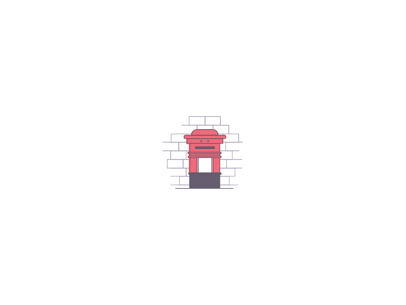 Mailito animation british character gif icon letter loop mail mailbox red simple street