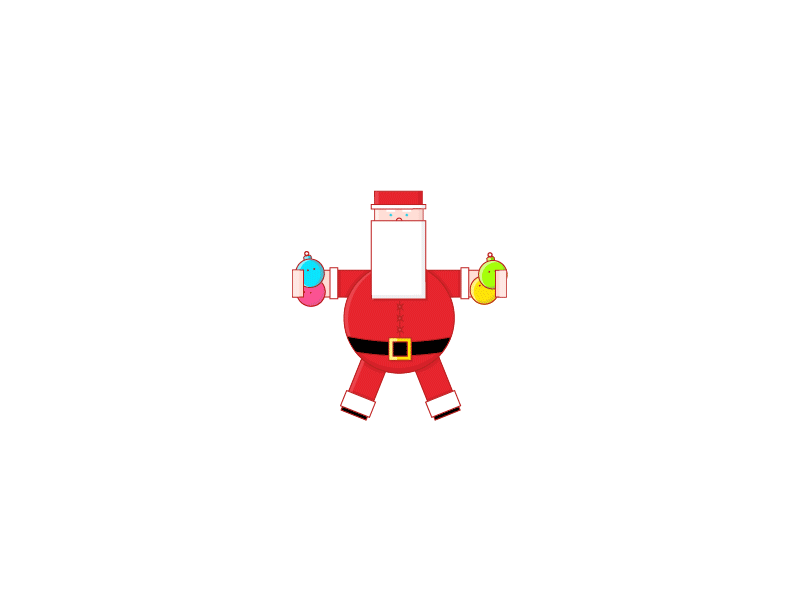 Ho! Ho! Hooooo! 🎅 after effects animation balls christmas claus cute dad funny gif merry red santa