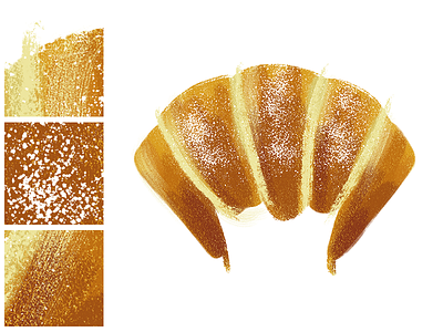 Croissant croissant details food illustration intuos photoshop sweet textures wacom
