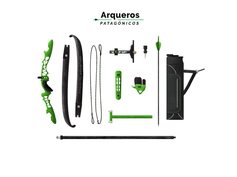 Recurve bow 🏹 archery arqueria arrow bow design gif illustration illustrator loop photoshop recurve texture