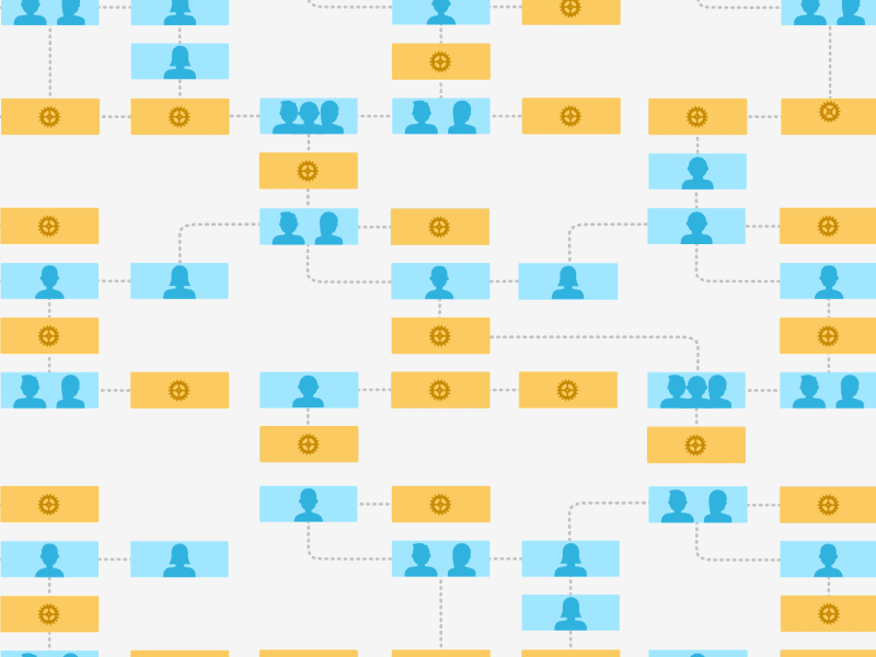 Clara - animation 2d animation clara connections gif infographic link people work