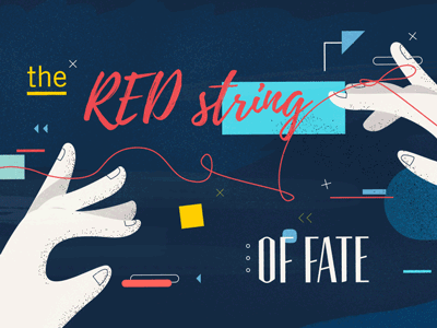 Red String of Fate - animation ae after effects animation gif hands loop love red string tipografia typo typography