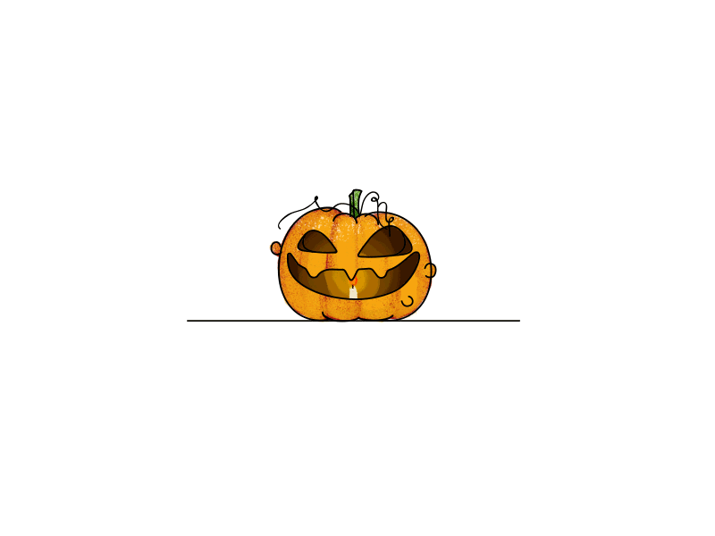 Pump&Kin 2d ae animation character crazy cute gif halloween loop pumpkin scary texture