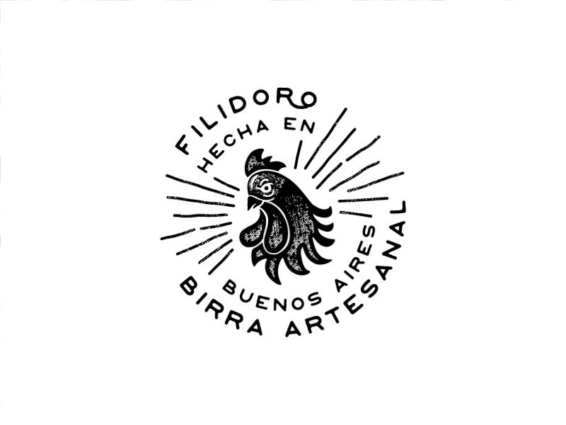 Filidoro logo animation animation gif logo logotype loop rooster typo
