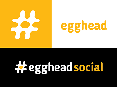 Egghead social logo egg egghead hash hashtag logo mark social social media