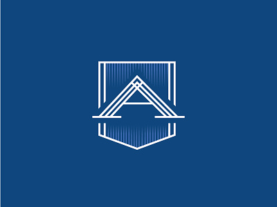 Academic Enrichment Logo a academic blue logo mark monogram shield