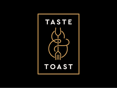 Taste&Toast Logo ampersand art deco classic event food logo mark restaurant taste taste and toast toast wine