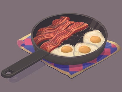 Howl's Breakfast anime breakfast food anime food art