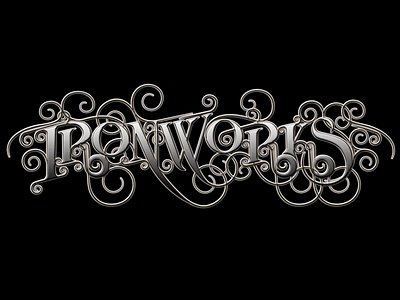 Ironworks Hand Lettering Logo branding calligraphy design lettering logo typography