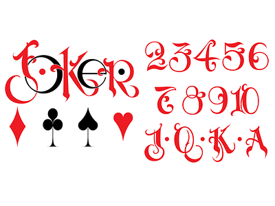 Playing Card Suit Lettering branding calligraphy design lettering logo typography