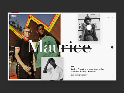 Maurice animation editorial photography ui web webdesign webpage website