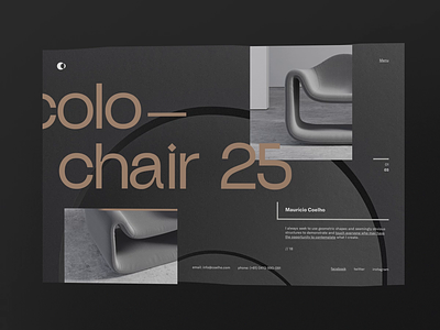 colo—chair (sound on) landing ui web webdesign webpage website