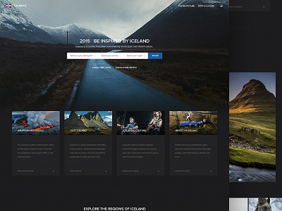 Iceland.is Redesign concept iceland redesign splashpage ui web webdesign website
