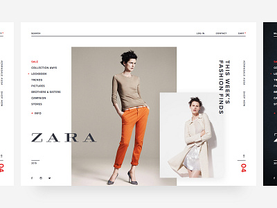 Zara concept homepage ui web webdesign website zara
