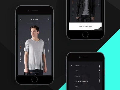 Diesel Mobile App app diesel ios mobile ui ux