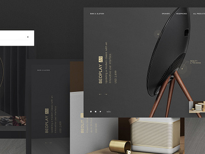 Bang & Olufsen bangolufsen concept landing minimalistic simple ui web web design webpage website